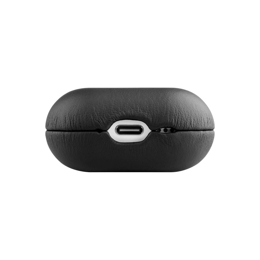 Fixed - Apple AirPods (4. gen.) - Ægte Læder Case - Sort