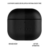 Fixed - Apple AirPods (4. gen.) - Ægte Læder Case - Sort