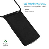 Fixed Mobil Taske m. Snor - Maks. Mobilmål: 105 x 185mm - Sort