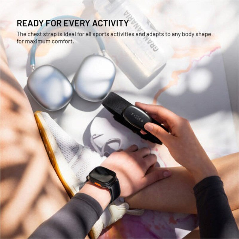 Fixed Pulsmåler inkl. Brystrem (HR & HRV) - Sort