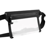 Fixed Vandtæt Bæltetaske m. Lynlås - Maks. Mobilmål: 200 x 138mm - Sort / Gennemsigtig