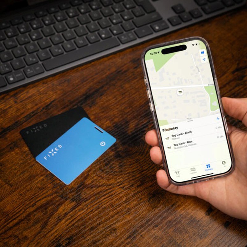 Fixed GPS Tracker Kort - Apple Find My Kompatibel - Sort