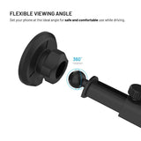 Fixed Mobilholder til Bil med 15W Trådløs Opladning til Forrude / Instrumentbræt - Sort