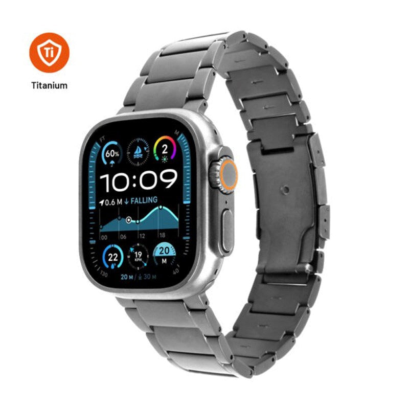 Fixed Apple Watch (42/44/SE/45/46/49) Titanium Urrem - Grå