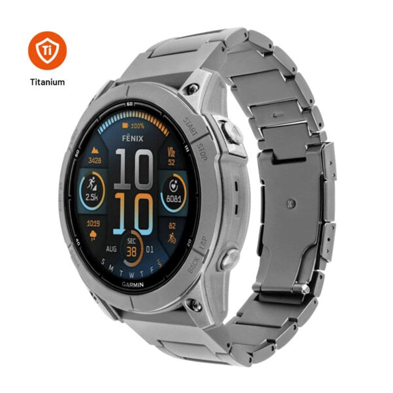 Fixed Universal Garmin 22mm QuickFit Titanium Urrem - Grå