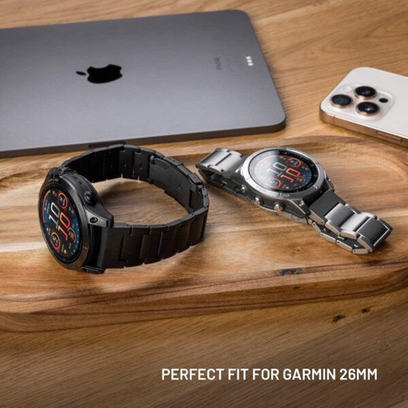 Fixed Universal Garmin 26mm QuickFit Titanium Urrem - Grå