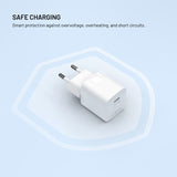 Fixed 30W Mini Vægoplader m. USB-C & Power Delivery - Hvid