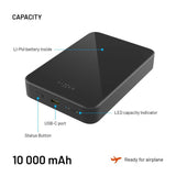 Fixed MagZen Powerbank 10.000 mAh m. Qi2 - Sort
