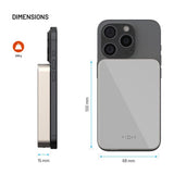 Fixed MagZen Powerbank 10.000 mAh m. Qi2 - Grå