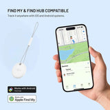Fixed Tag Dual Bluetooth Tracker - Kompatibel med Apple Find My / Find Hub - Hvid