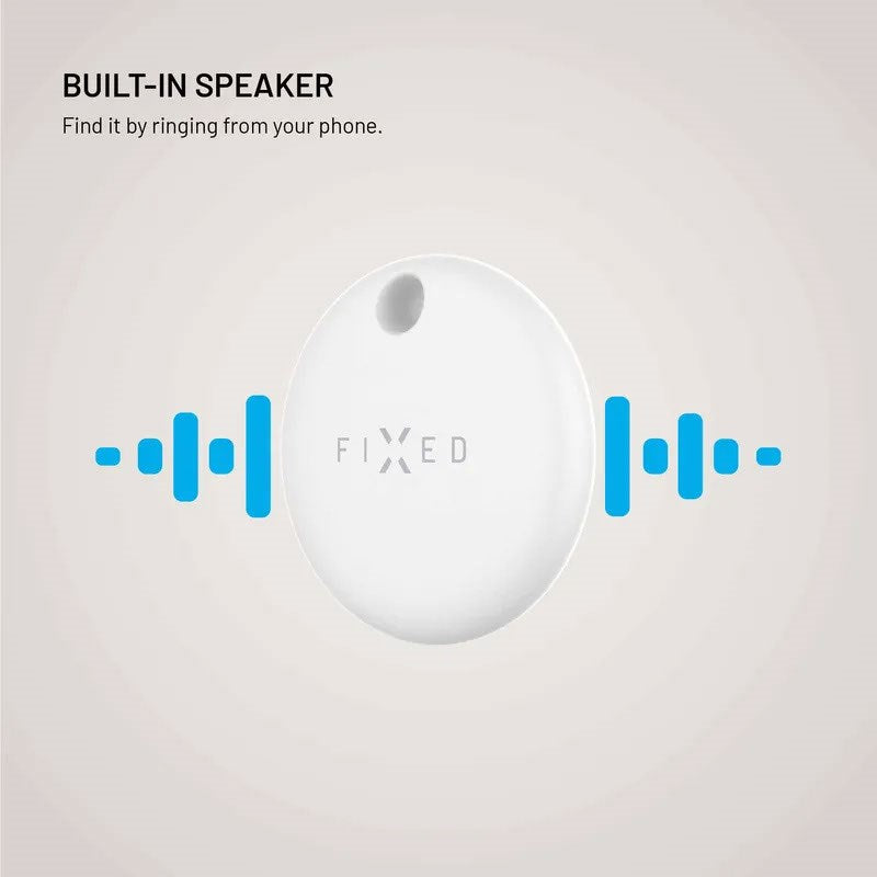 Fixed Tag Dual Bluetooth Tracker - Kompatibel med Apple Find My / Find Hub - Hvid