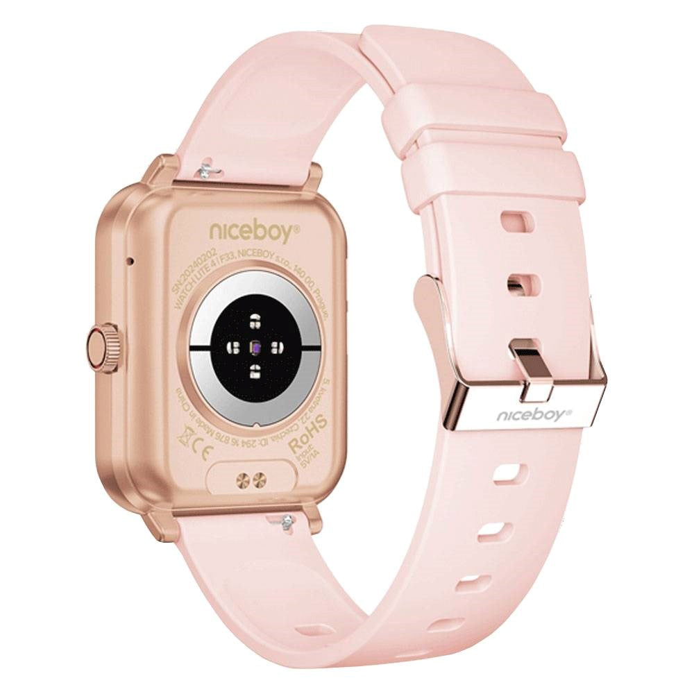 Niceboy WATCH Lite 4 Smartwatch m. Sundhedsovervågning & Sportsfunktioner - Rose Gold
