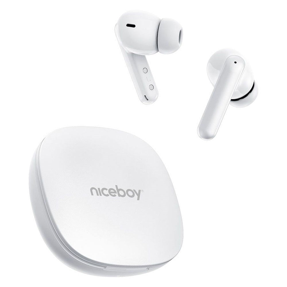 Niceboy HIVE Pins Pro 4 ANC True Wireless Høretelefoner - In-Ear - Hvid