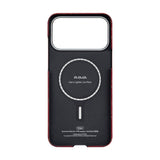 iPhone 17 Pro Max PITAKA Edge Monogram Case - MagSafe Kompatibel - Guld / Rød
