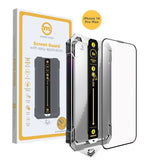 Mobile Origin Skærmbeskyttelsesglas m. Applikator - iPhone 14 Pro Max - Gennemsigtig / Sort Kant