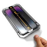 Mobile Origin Skærmbeskyttelsesglas m. Applikator - iPhone 14 Plus / 13 Pro Max - Gennemsigtig / Sort Kant