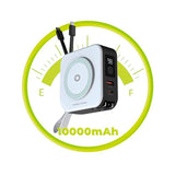 Rejse Oplader m. Powerbank - 10.000 mAh - Mobile Origin - MagSafe Kompatibel - Hvid