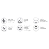 Magnetisk Trådløs Oplader - Mobile Origin TravelCharge Pro - MagSafe Kompatibel - Grå