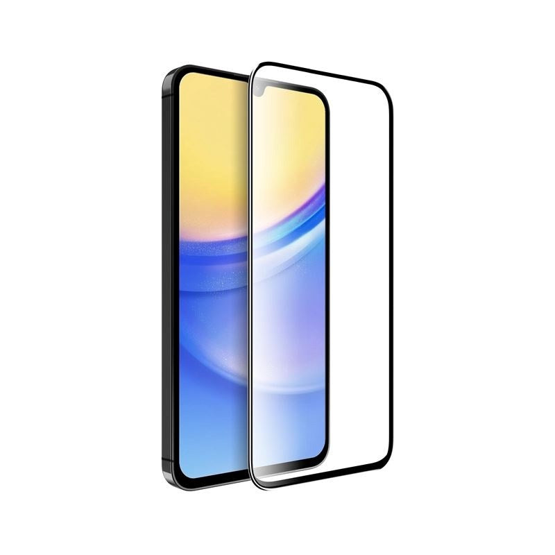 Samsung Galaxy A15 Mobile Origin EasyGlass Skærmbeskyttelse - Gennemsigtig / Sort Kant