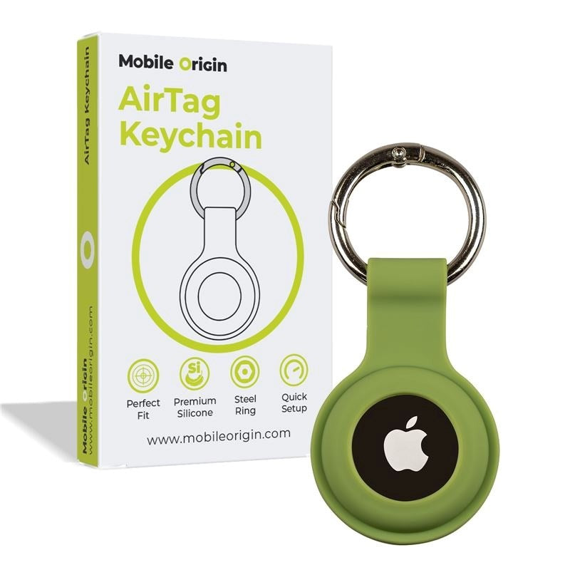 AirTag 1. & 2. Gen. Nøglering - Mobile Origin - Grøn