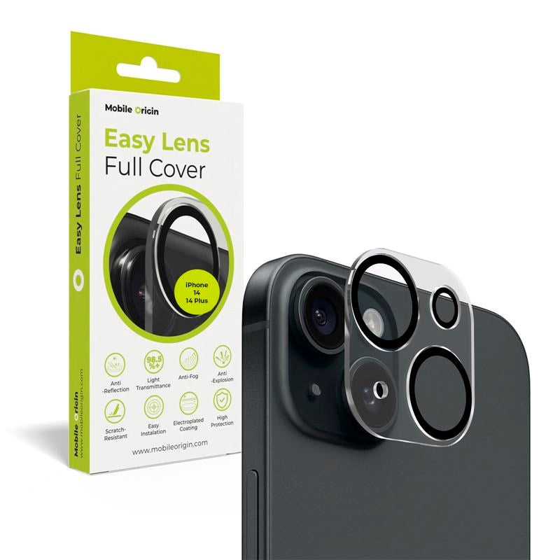 Mobile Origin Easy Lens Cover - Gennemsigtig beskyttelse til iPhone 14 / 14 Plus
