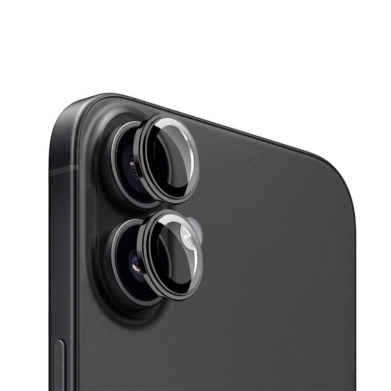 iPhone 16 / 16 Plus Mobile Origin Easy Lens Guard - Kameralinsebeskytter - Sort