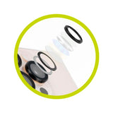 iPhone 16 / 16 Plus Mobile Origin Easy Lens Guard - Kameralinsebeskytter - Sort