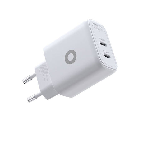 Mobile Origin GaN Vægoplader - 65W - 2 x USB-C - Hvid