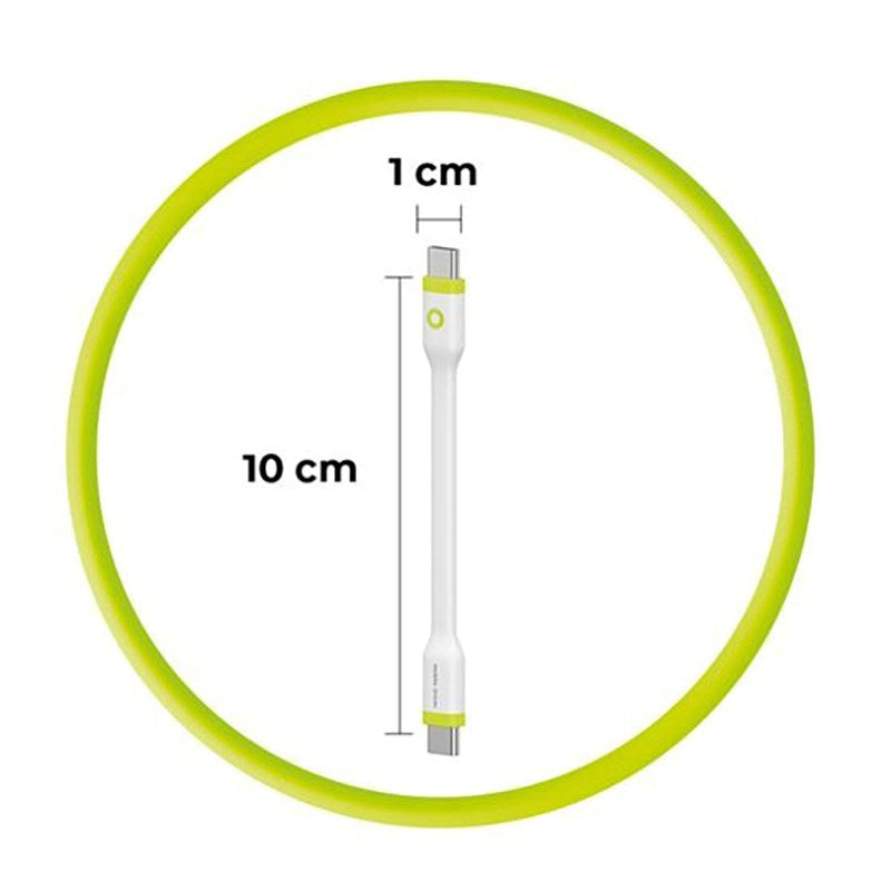 Mobile Origin 60W USB-C til USB-C Ladekabel 10 cm - Hvid