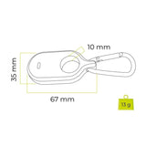 Samsung Galaxy SmartTag2 Mobile Origin Silikone Case - inkl. Karabinhage - Hvid