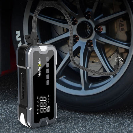 Mobile Origin Jumpstarter m. Indbygget Kompressor - Sort