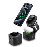 Mobile Origin Foldbar Qi2 Trådløs Oplader-  5-in-1 Ladefunktion - 65W - Sort