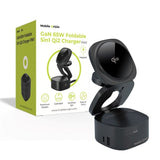 Mobile Origin Foldbar Qi2 Trådløs Oplader-  5-in-1 Ladefunktion - 65W - Sort