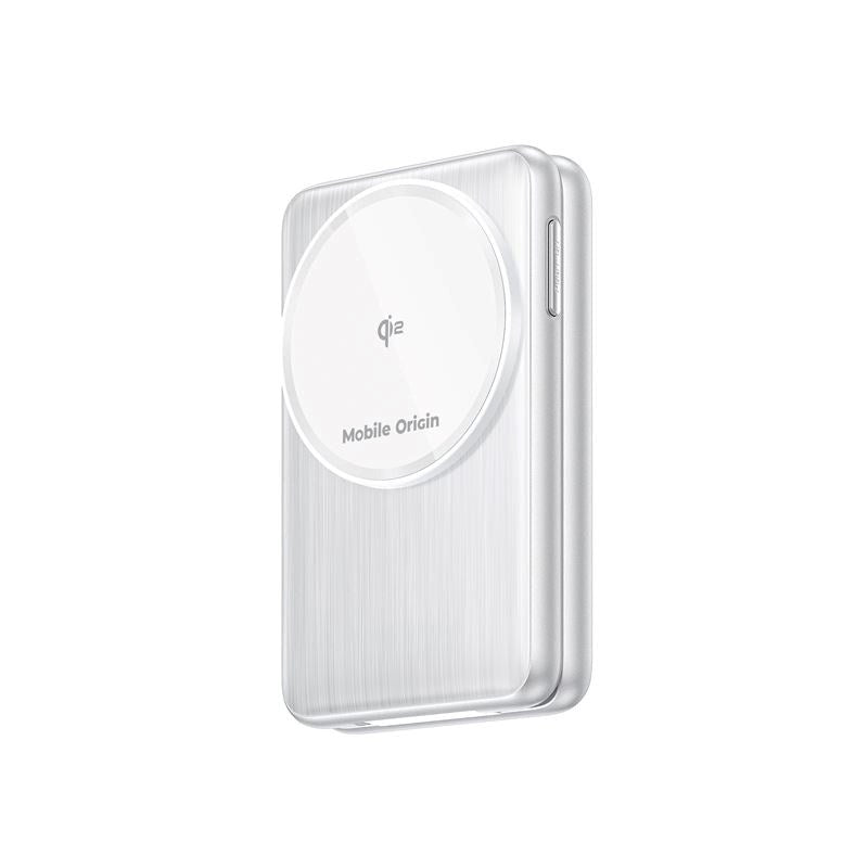 Mobile Origin Qi2 3-i-1 Multifunktionel Foldbar Trådløs Oplader - Sølv