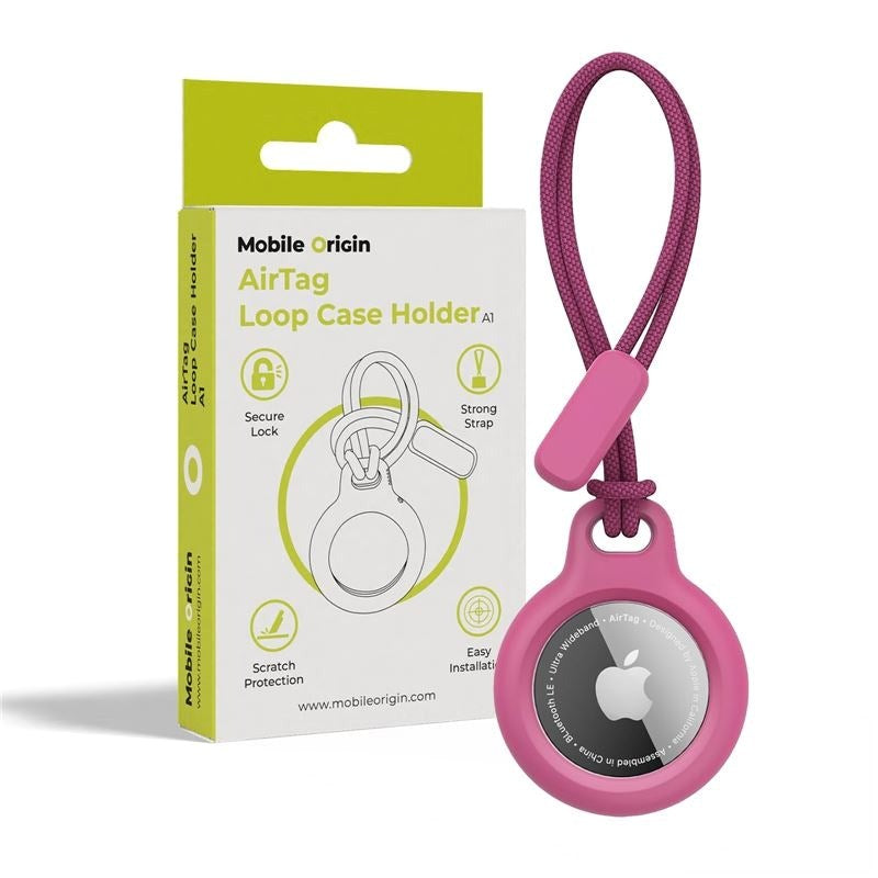 Mobile Origin AirTag 1. & 2. Gen. Loop Cover - Lyserød