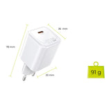 Mobile Origin - 67W Vægoplader m. 1 x USB-C - Hvid