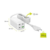 Mobile Origin 100W USB-C Hub inkl. USB-A & Schukostik - Hvid