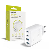 Mobile Origin - 40W - Vægoplader m. 2 x USB-A & 2 x USB-C - Hvid