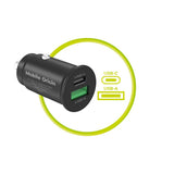 Mobile Origin Biloplader m. 1 x USB-A & 1 x USB-C - 30W - Sort