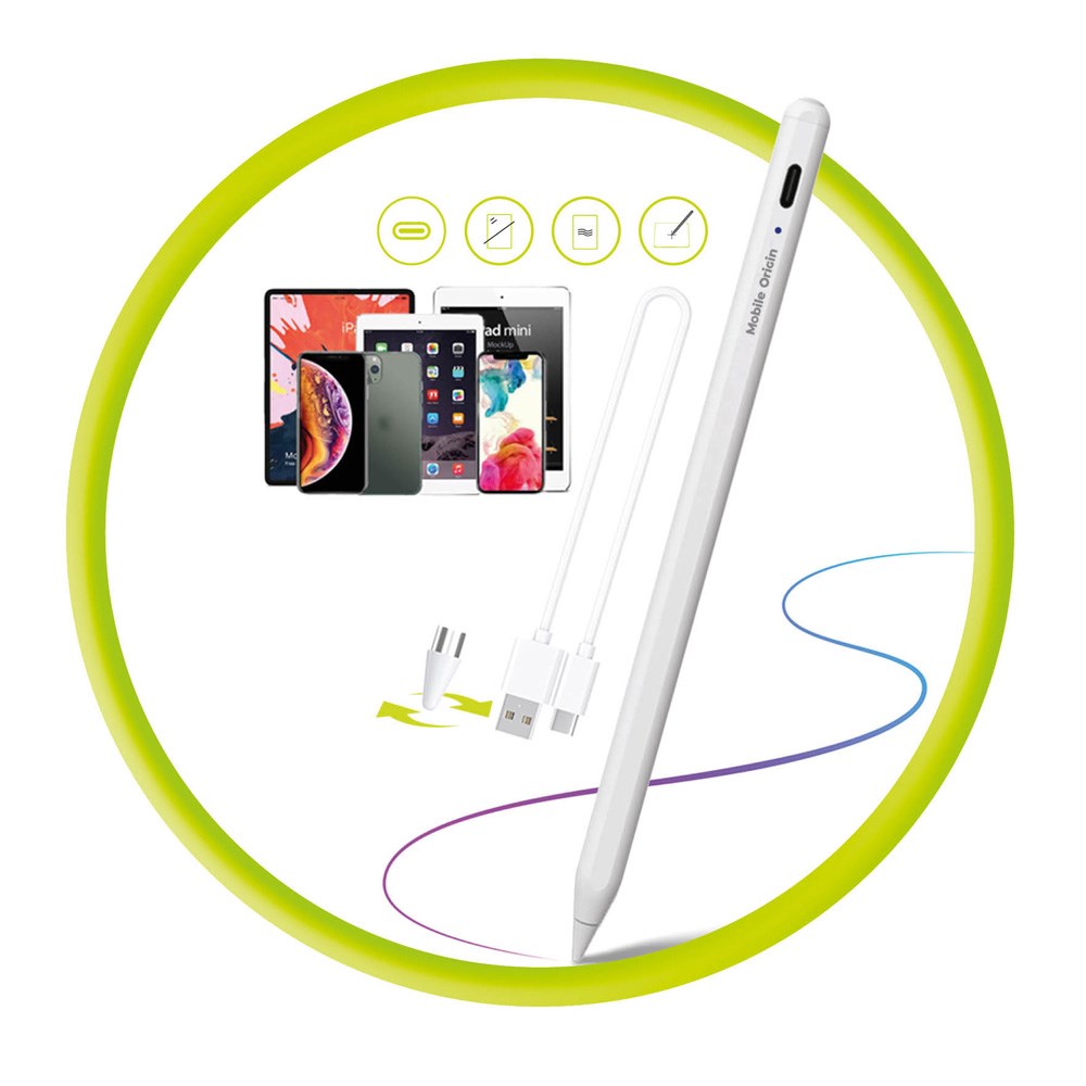 Mobile Origin Universal Stylus Pen - USB-C - Hvid