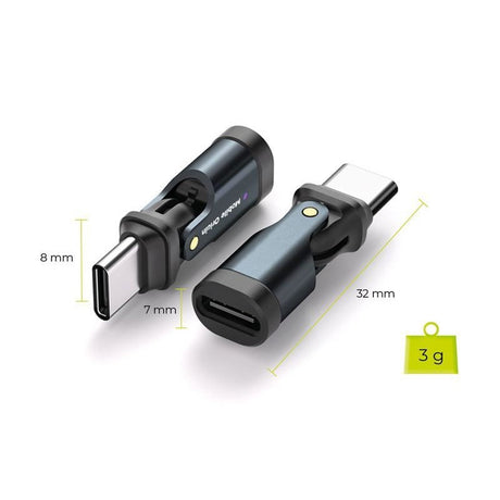 Mobile Origin 240W Rotationsadapter - USB-C - Grå