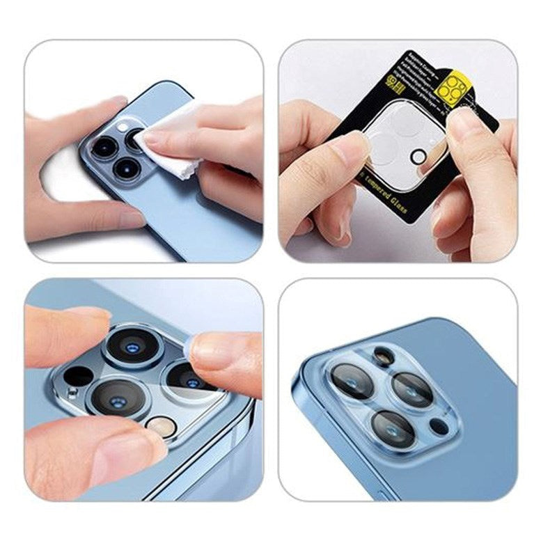 Mobile Origin iPhone 17 Pro / 17 Pro Max - Kameralinseglas - Gennemsigtig / Sort Kant