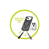 Mobile Origin Sæt - Rengøringsbørste & USB-C Støvbeskytter - Sort / Hvid