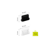 Mobile Origin Sæt - Rengøringsbørste & USB-C Støvbeskytter - Sort / Hvid