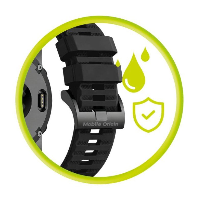 Mobile Origin Universal Garmin Silikonerem (22mm QuickFit) - Sort