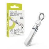 Mobile Origin 240W USB-C til USB-C Kabel m. Nøglering - 13cm - Hvid