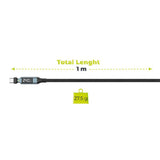 Mobile Origin Display 540° Roterende USB-C til USB-C Kabel - 1m / 240W - Sort