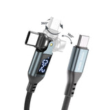 Mobile Origin Display 540° Roterende USB-C til USB-C Kabel - 1m / 240W - Sort