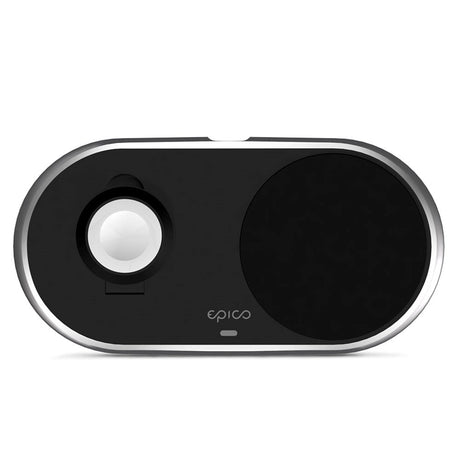 Epico 2-i-1 10W Trådløs Oplader Pads m. 18W QC Vægoplader - Space Grey (DEMO)