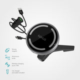 Epico Magnetisk Biloplader m. 15W Trådløs Opladning - MagSafe Kompatibel - Sort